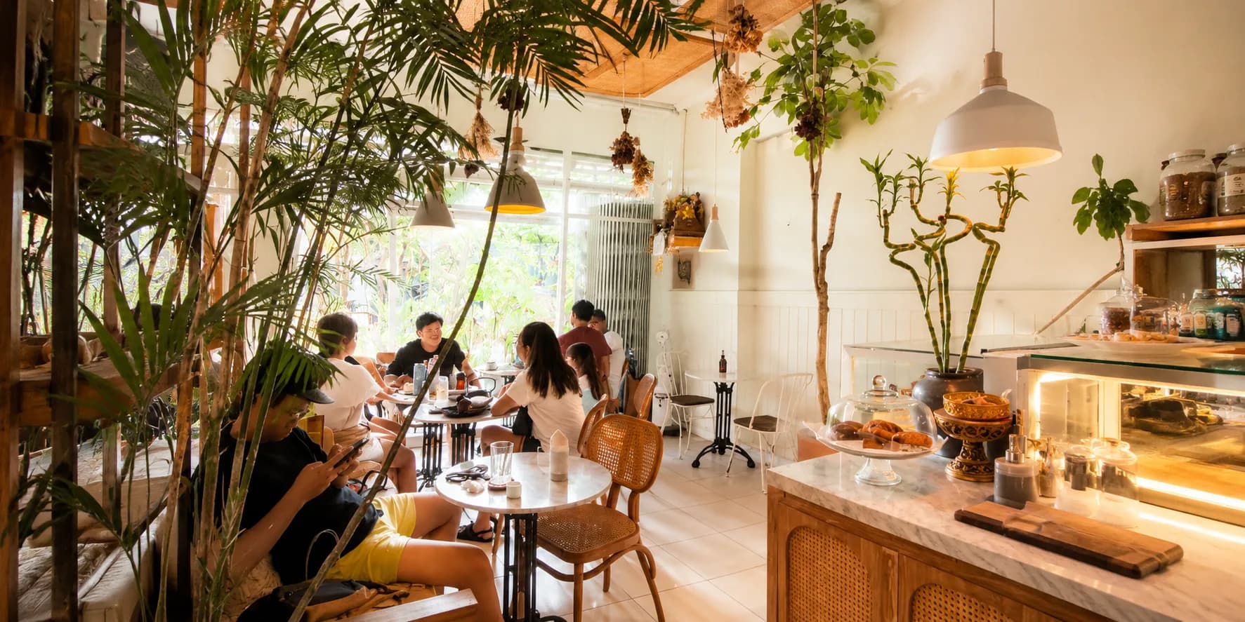 Inside Yamuna — botanical prints and warm details in our Kerobokan space